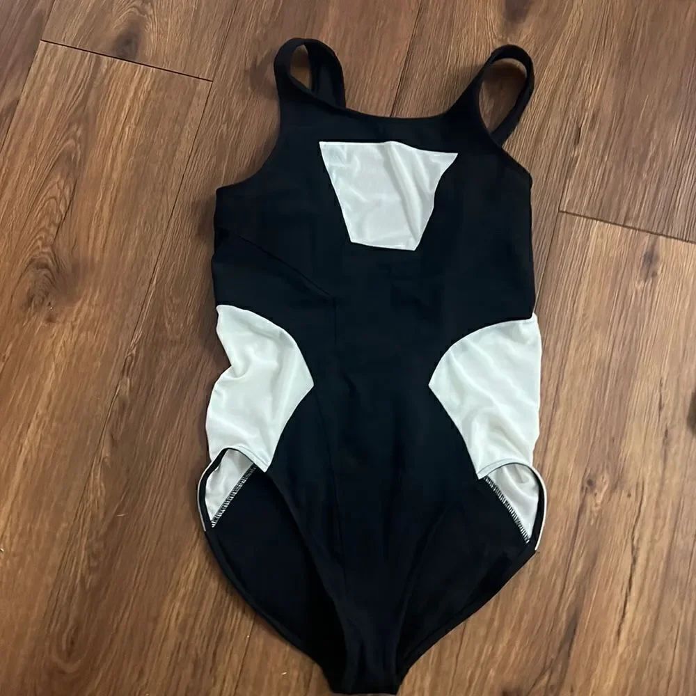 Well Kept - Bathing Suit - Black and White One Piece Suit - Size Medium NEW